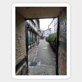 Small alley in Quedlinburg Sticker